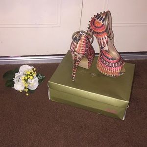 High, spiked, platform heels